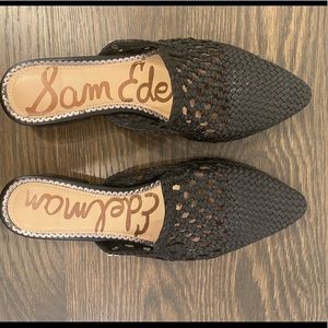 Sam Edelman black mesh mules
